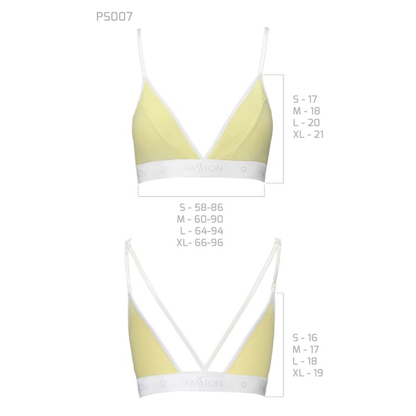 Спортивний топ з подвійними бретелями Passion PS007 TOP M, yellow SO4276 фото