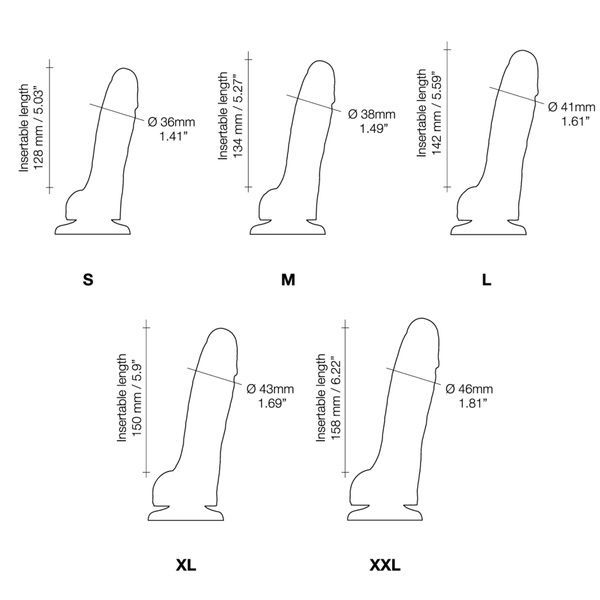 Реалістичний фалоімітатор Strap-On-Me Sliding Skin Realistic Dildo Black XL, ефект рухливої шкіри SO6258 фото