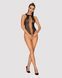 Ажурный бодистокинг с эффектом шнуровки Obsessive B129 teddy black XL/XXL, черный, с доступом SO7214 фото 3