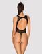 Ажурный бодистокинг с эффектом шнуровки Obsessive B129 teddy black XL/XXL, черный, с доступом SO7214 фото 2
