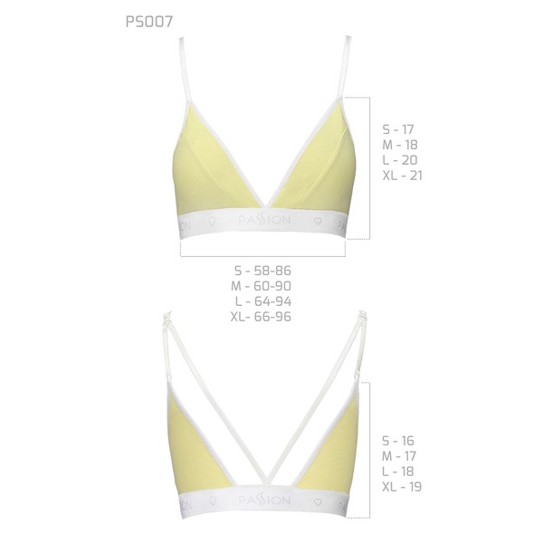 Спортивний топ з подвійними бретелями Passion PS007 TOP S, yellow SO4277 фото