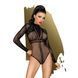 Боди Penthouse Spicy Whisper S/L Black, имитация топа с длинными рукавами, закрытое декольте SO6427 фото 1
