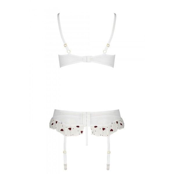 Сексуальный комплект с поясом для чулок Passion LOVELIA SET XXL/XXXL, white SO4782 фото