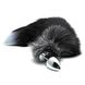 Металева анальна пробка Лисячий хвіст Alive Black And White Fox Tail L (м'ята упаковка) SO6323-R фото 1