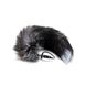 Металева анальна пробка Лисячий хвіст Alive Black And White Fox Tail L (м'ята упаковка) SO6323-R фото 3