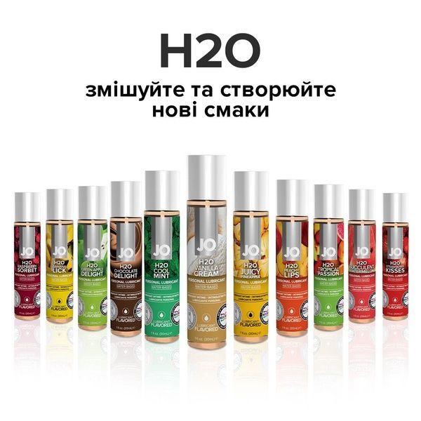 Смазка на водной основе JO H2O &mdash; Vanilla Cream (30 мл) без сахара, растительный глицерин SO1480 фото
