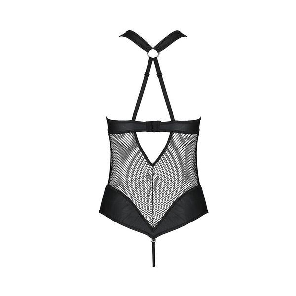 Сетчатый боди с халтером Passion Amanda Body XXL/XXXL, black SO5317 фото