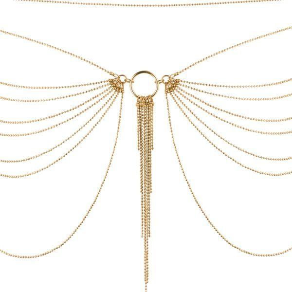 Ланцюжок на трусики або ліф Bijoux Indiscrets MAGNIFIQUE Waist Chain - Gold, прикраса на тіло SO2660 фото