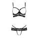 Комплект белья Passion Exclusive SARIA SET OpenBra XXL/XXXL, blac, стрэпы, откртый лиф, стринги PS25003 фото 5