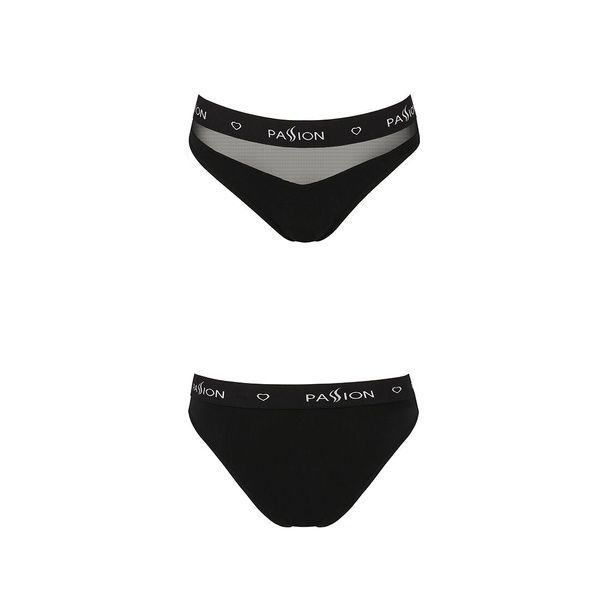 Трусики с прозрачной вставкой Passion PS006 PANTIES L, black SO4231 фото