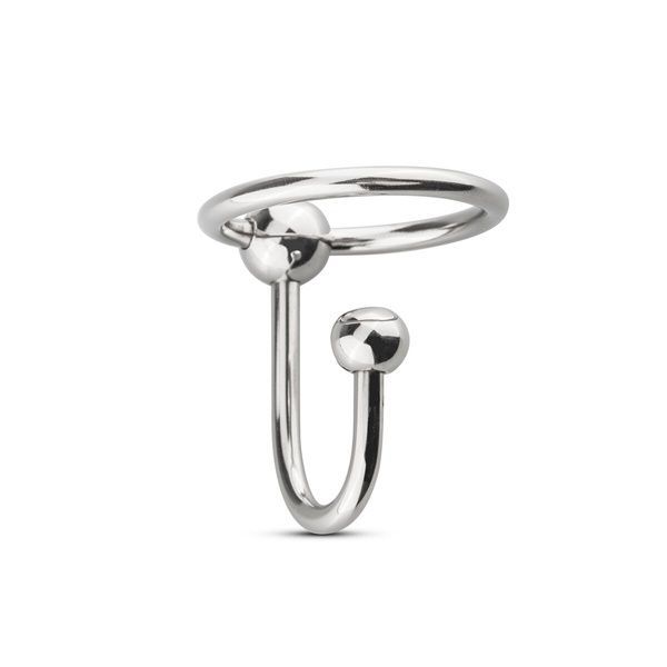 Уретральная вставка с кольцом Sinner Gear Unbendable &mdash; Sperm Stopper Solid, диаметр кольца 2,6 см SO4583 фото