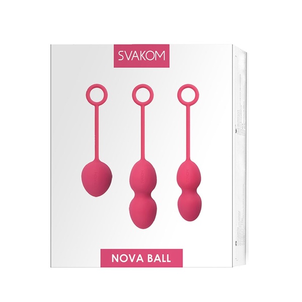 Набір вагінальних кульок зі зміщеним центром ваги Svakom Nova Plum Red (м'ята упаковка) SO4829-R фото
