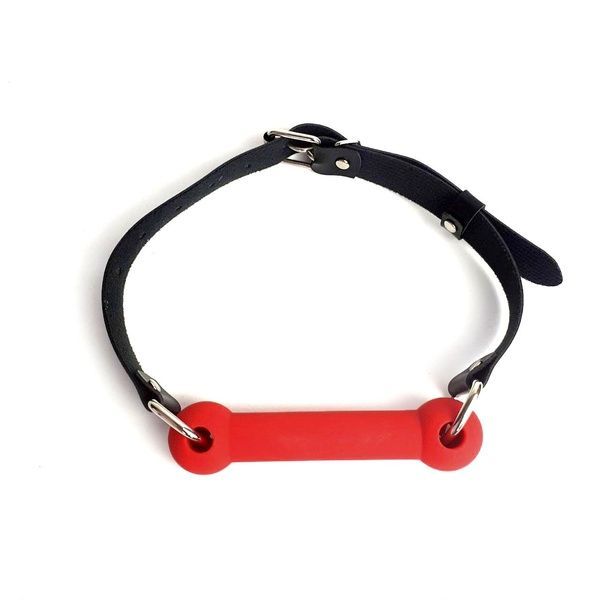 Кляп-палка на ремнях Art of Sex &ndash; Gag Stick Silicon, красный, натуральная кожа SO6704 фото
