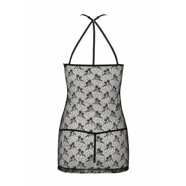 Напівпрозора сорочка Passion AZALIA CHEMISE S/M, black SO4135 фото