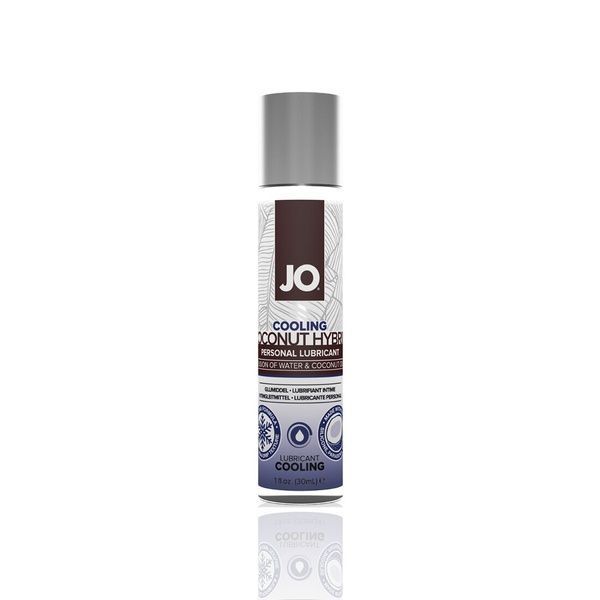 Охлаждающая смазка-крем с кокосовым маслом JO Coconut Hybrid COOLING (30 мл) белая SO1486 фото