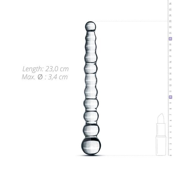 Скляний ділдо у вигляді намистин Gildo Glass Dildo No. 20 SO4415 фото