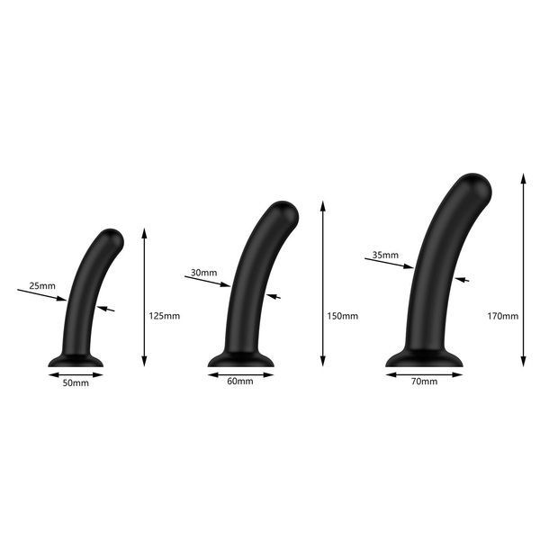 Набор дилдо Nexus Dilating Set (17см, 15см, 12,5см) (мятая упаковка!!!) SX1341-R фото