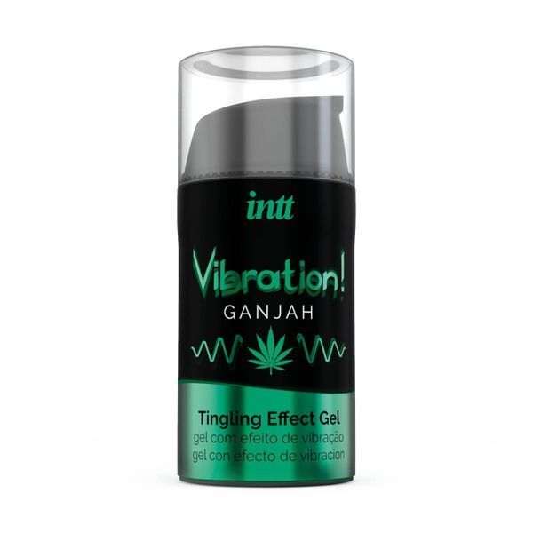 Рідкий вібратор Intt Vibration Ganjah (15 мл), густий гель, незвичайний смак, діє до 30 хвилин SO3347 фото