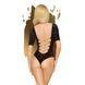 Боди Penthouse Salute Me XL Black, имитация шнуровки на спине и декольте, геометрическое плетение SO6438 фото 2