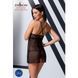 Прозора сорочка приталена Passion QUENTRIS CHEMISE XXL/XXXL, black, трусики PS26606 фото 4