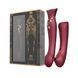 Смартвибратор 3в1 Zalo &mdash; Queen Wine Red, пульсирующая жемчужина и вакуум, кристалл Swarovski SO6662 фото 10