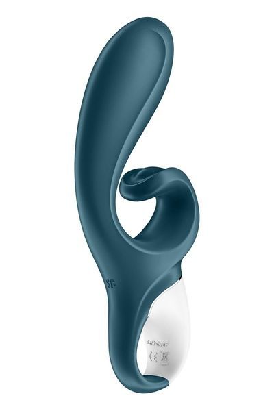 Смарт вибратор кролик Satisfyer Hug Me Bluegrey, 2 мотора, диаметр 4,2см, широкая клиторальная часть SO6273 фото