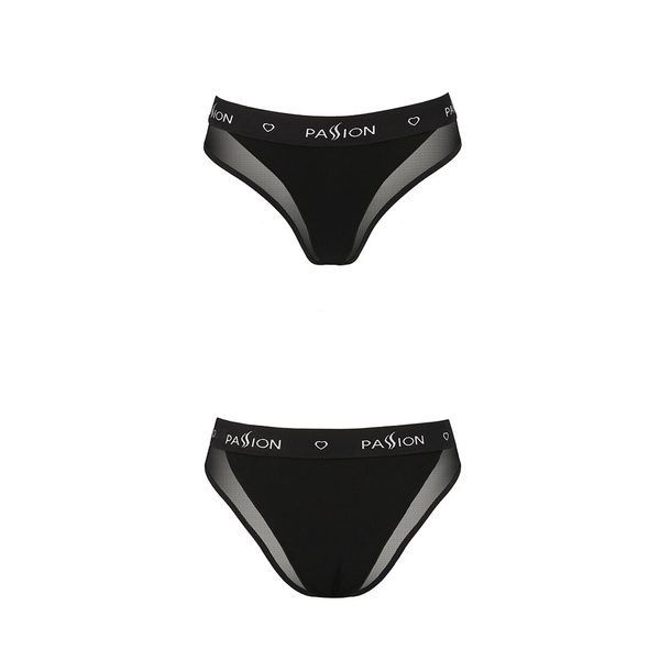 Трусики с прозрачной вставкой Passion PS002 PANTIES L, black SO4191 фото