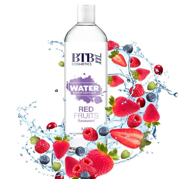 Змазка на водній основі BTB FLAVORED RED FRUITS з ароматом червоних фруктів (250 мл) SO6568 фото