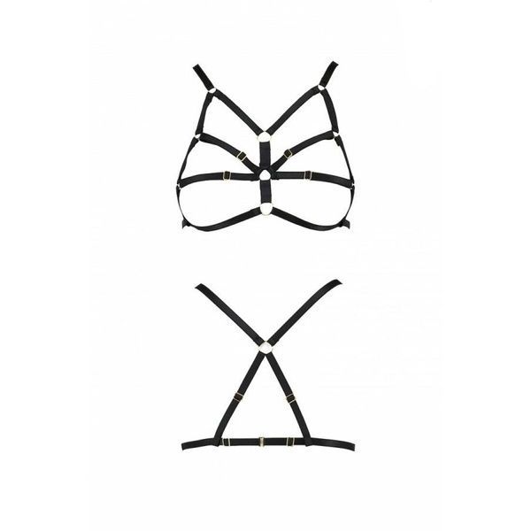 Бюстгальтер-стрепы Passion Exclusive ARMANDA BRA L/XL, black PS26801 фото