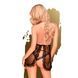 Комплект сорочка в стиле 60-х и трусики с доступом Penthouse - Libido Boost Black M/L SO4316 фото 2