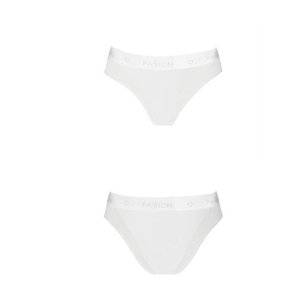 Трусики с прозрачной вставкой Passion PS002 PANTIES XL, white SO4198 фото