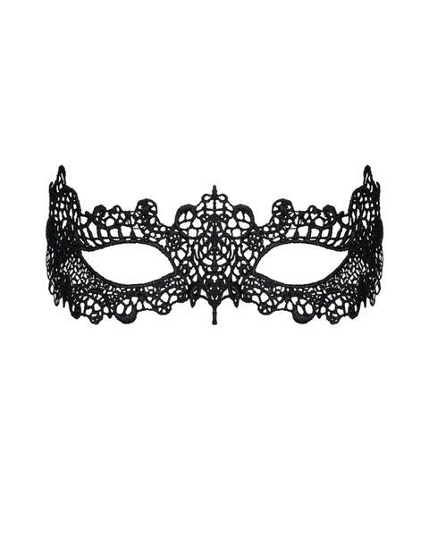 Кружевная маска Obsessive A701 mask, единый размер, черная SO7187 фото