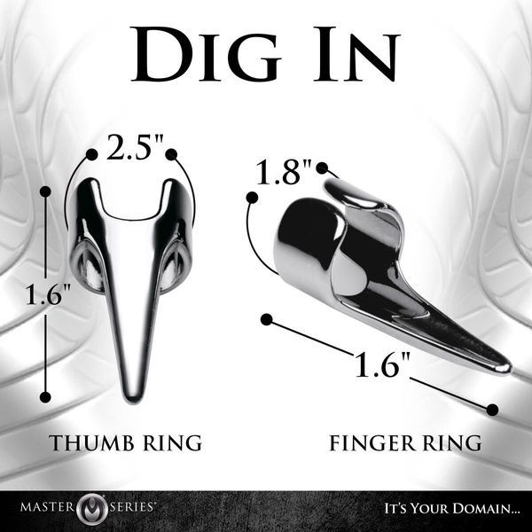 Набор колец с когтями Master Series Five-Piece Sensation Claw Rings - Silver SX1191 фото