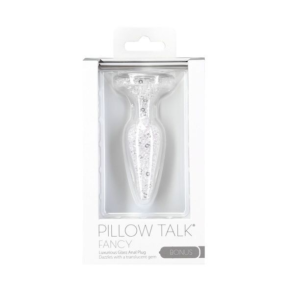 Стеклянная анальная пробка Pillow Talk Fancy Luxurious Glass Anal Plug, ⌀3,1см, вибропуля в подарок SO6833 фото