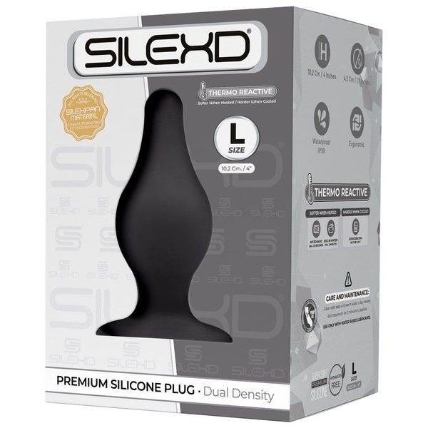 Анальна пробка SilexD (Model 2 size L) двошаровий, силікон+Silexpan, діаметр 4,5 см SO5015 фото